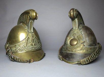 Coque de casque à cimier de Sapeur-Pompier...