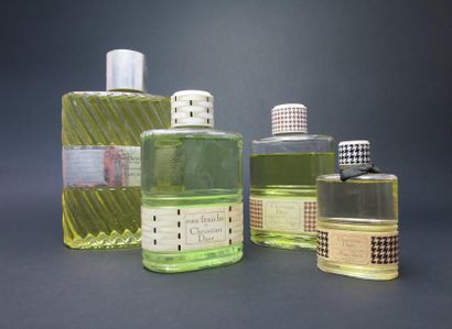 Christian DIOR 
Lot composé de quatre flacons...