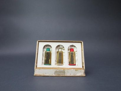 COTY (années 1950) 
Coffret contenant trois...