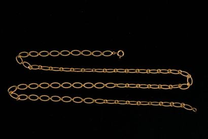 Collier en or jaune 18K à larges maillons...