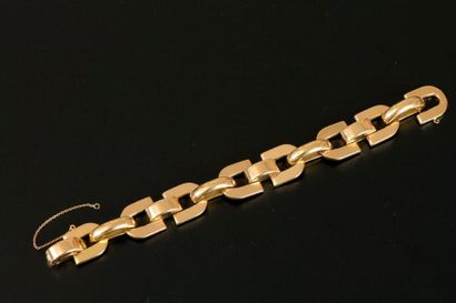 Bracelet articulé en or jaune 18K, les maillons...