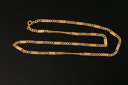 Collier tour de cou en or jaune 18K à maille...