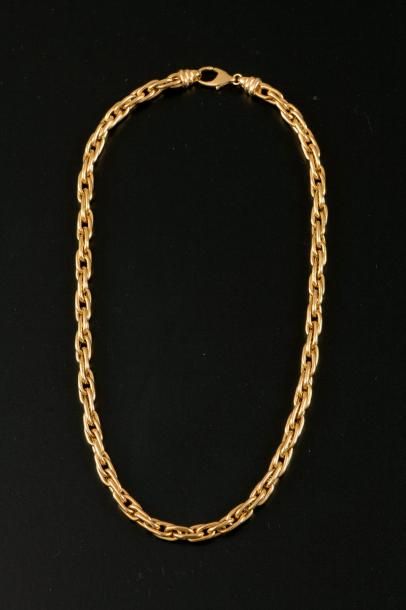 Collier articulé en or jaune 18K, les maillons...