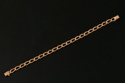 Bracelet gourmette en or jaune 18K (on joint...