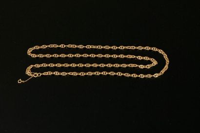 Sautoir articulé en or jaune 18K, les maillons...