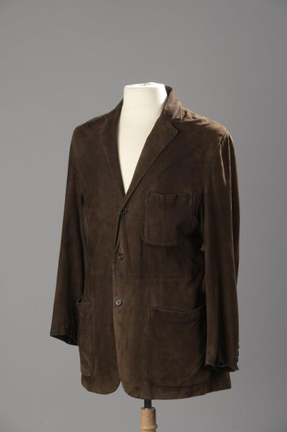 RALPH LAUREN
Veste en daim chocolat, col...