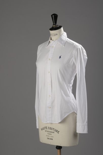 RALPH LAUREN
Gilet en maille de coton blanc,...