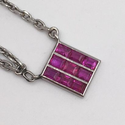 Rigid opening SHEATH BRACELET in platinum...