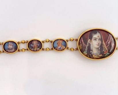 GOLDEN METAL BRACELET, composed of painted...
