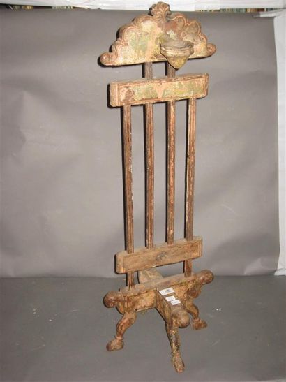 Porte-cierge en bois polychrome

Hauteur...