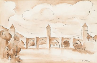 Gabriel COUDERC (1905-1994)

Le pont fortifié

Lavis...