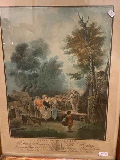 Trois gravures couleur