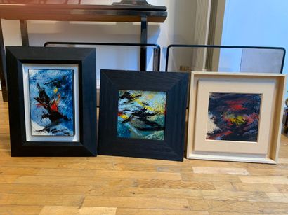 Un LOT de 3 peintures de ZENAKEN (né 1954)

Compositions...