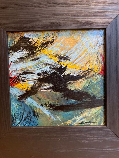 Un LOT de 3 peintures de ZENAKEN (né 1954)

Compositions...