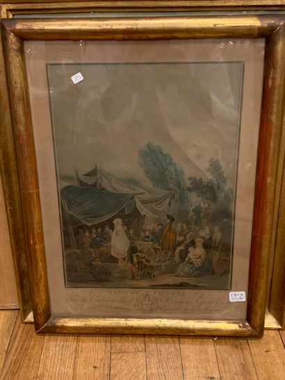 Trois gravures couleur