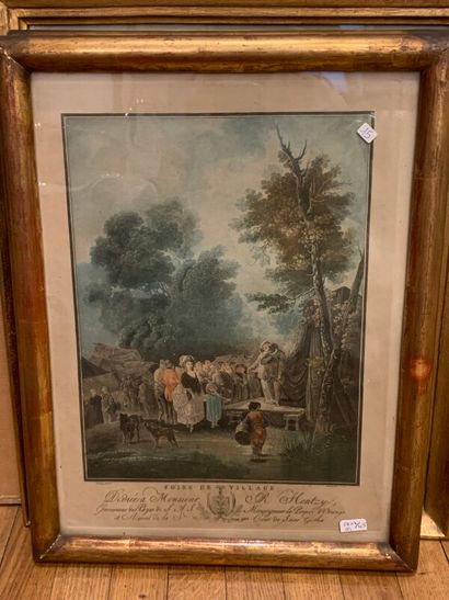 Trois gravures couleur