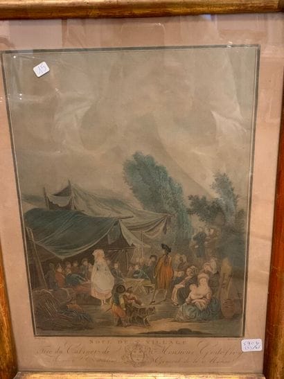 Trois gravures couleur
