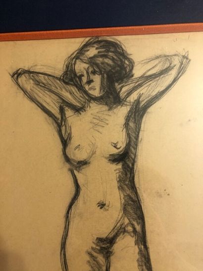 Lot de 3 dessins : 

- Edmond Amédée HEUZE...
