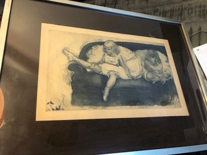 Un lot d'estampes sous verre : 

- Jean-Baptiste...