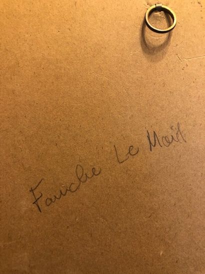 Lot de 3 dessins : 

- Edmond Amédée HEUZE...