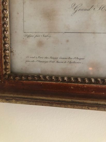 Napoléon et Joséphine 

Deux gravures formant...