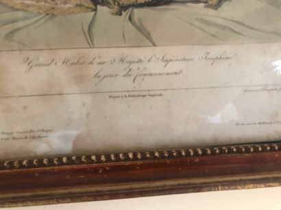 Napoléon et Joséphine 

Deux gravures formant...
