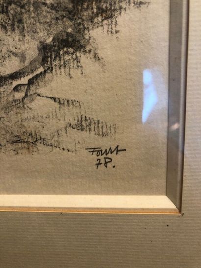 Lot de dessins et reproductions :

-Ecole...