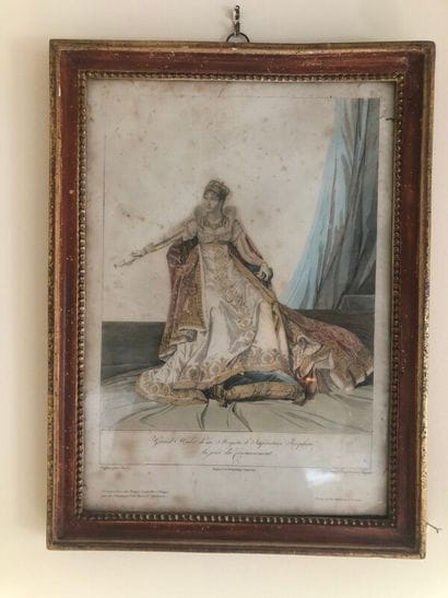 Napoléon et Joséphine 

Deux gravures formant...