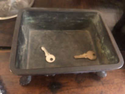Coupe rectangulaire en bronze, CHINE