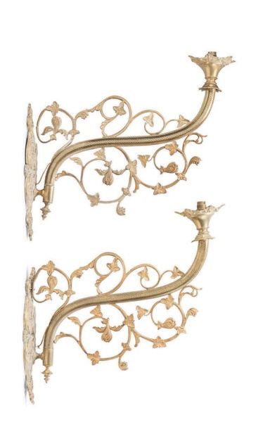 Paire de bras d'éclairage d'applique à une...