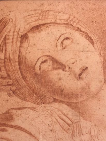 ECOLE DU XIXe 

Etude de femme au turban

Fusain.

Monogrammée...