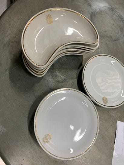Part of a dinner service with numbers from...