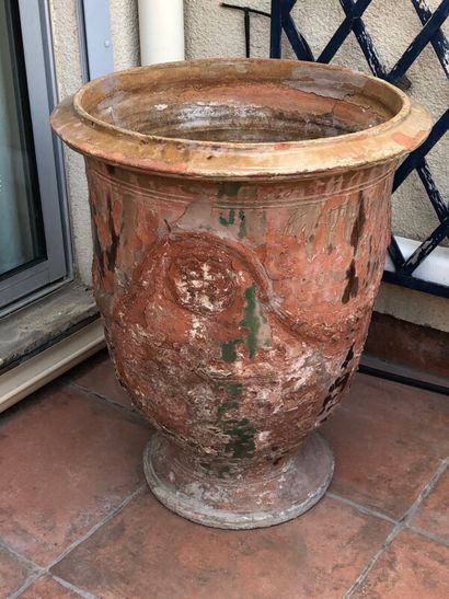 Large vase of Anduze signed Auguste BOIS...