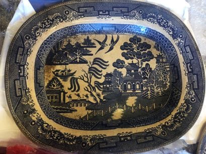England

Three earthenware dishes decorated...
