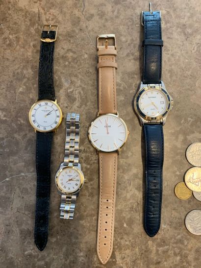 Lot of metal watches and disassembled pa...