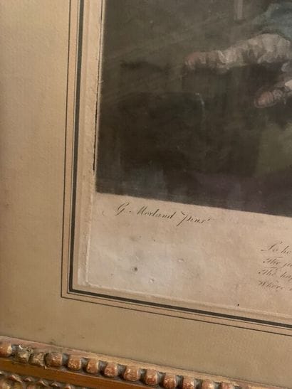 Two engravings in colors: the Wedding in...