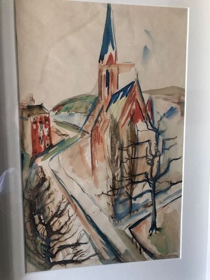 Ecole XXème

L'église

Aquarelle monogrammée...