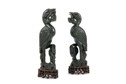 CHINE - XXe siècle

Paire de grues posées...