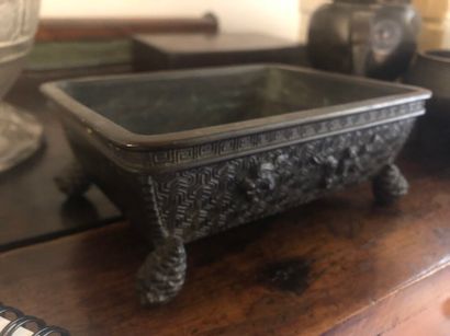 Coupe rectangulaire en bronze, CHINE