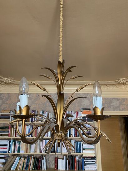 Suspension in gilded metal with a sheaf of...