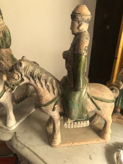
Pair of horsemen, and their servants in...