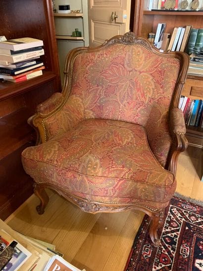 A Napoleon III period molded natural wood...