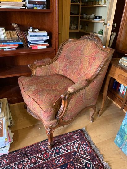 A Napoleon III period molded natural wood...