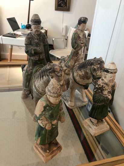 
Pair of horsemen, and their servants in...