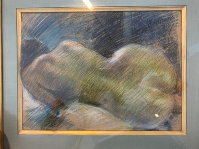 ECOLE MODERNE DU XXe 

Nue de dos, 1911

Pastel.

Signée...