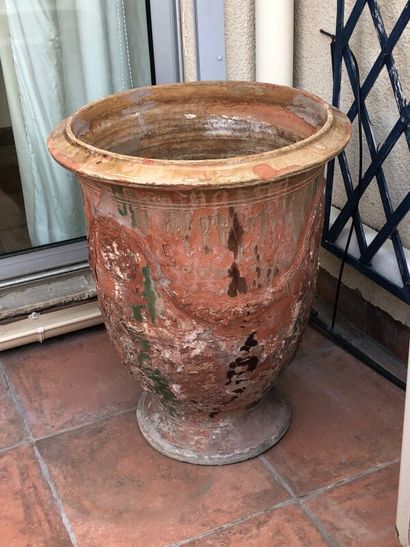 Large vase of Anduze signed Auguste BOIS...