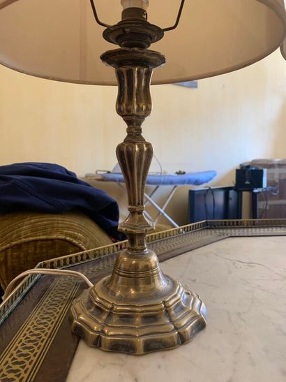 Pair of silver plated metal torches mounted...