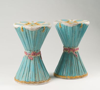 Madeleine CASTAING (1894-1992)
Paire de tabourets...