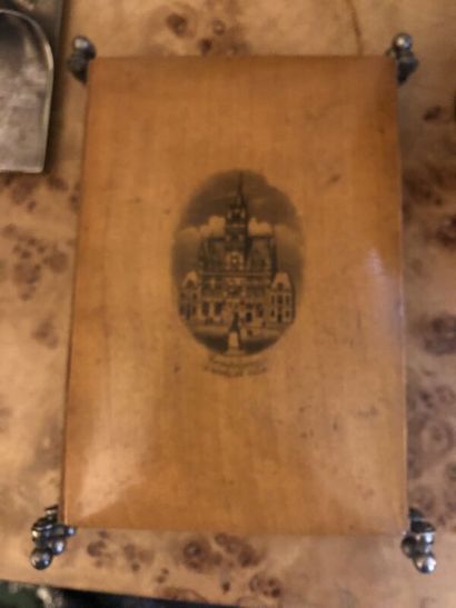 Porte-photo dépliant en bois et métal 
