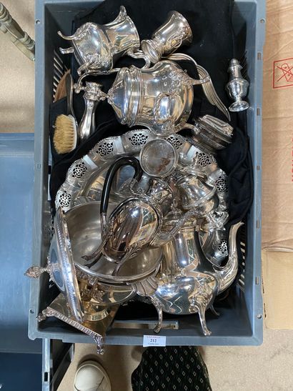 LOT d'objets divers en métal argenté